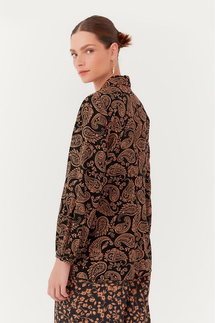 Blazer Linho Estampa Bonança
