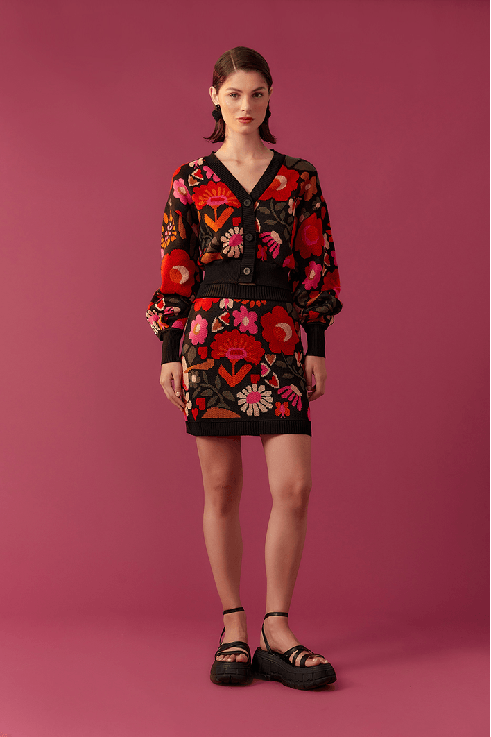 Casaco Tricot Jacquard Alice