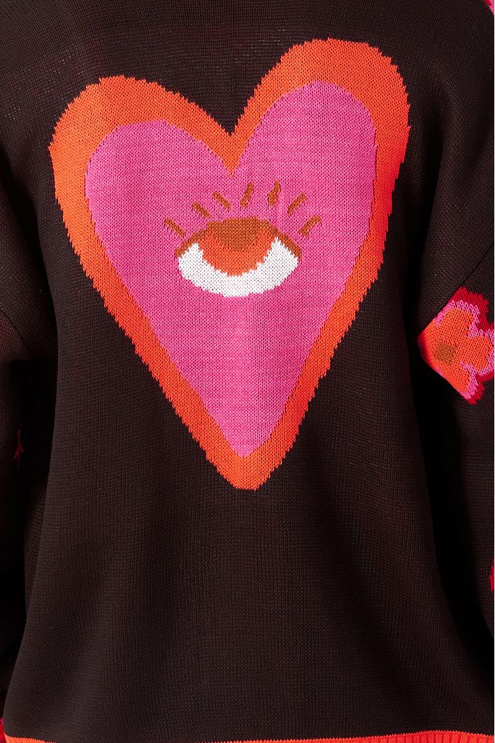 Casaco Tricot Jacquard Happy