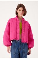 Casaco Puffer Bordado Love