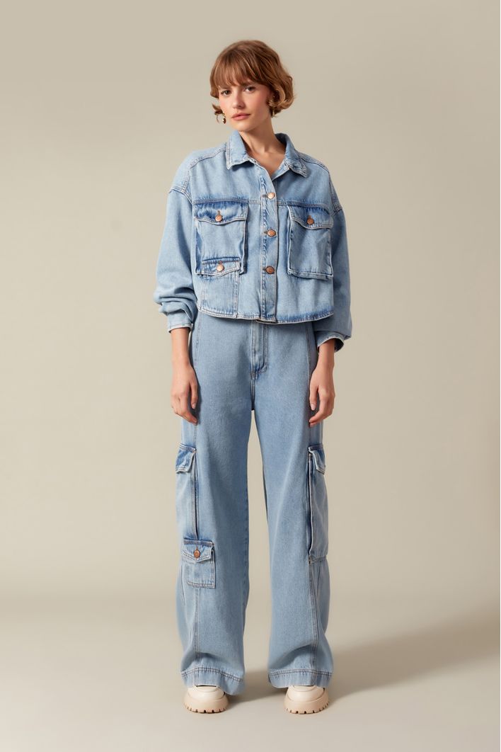 Jaqueta Jeans Bolsos