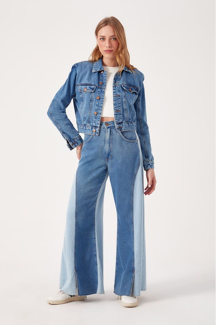 Jaqueta Jeans Ombro