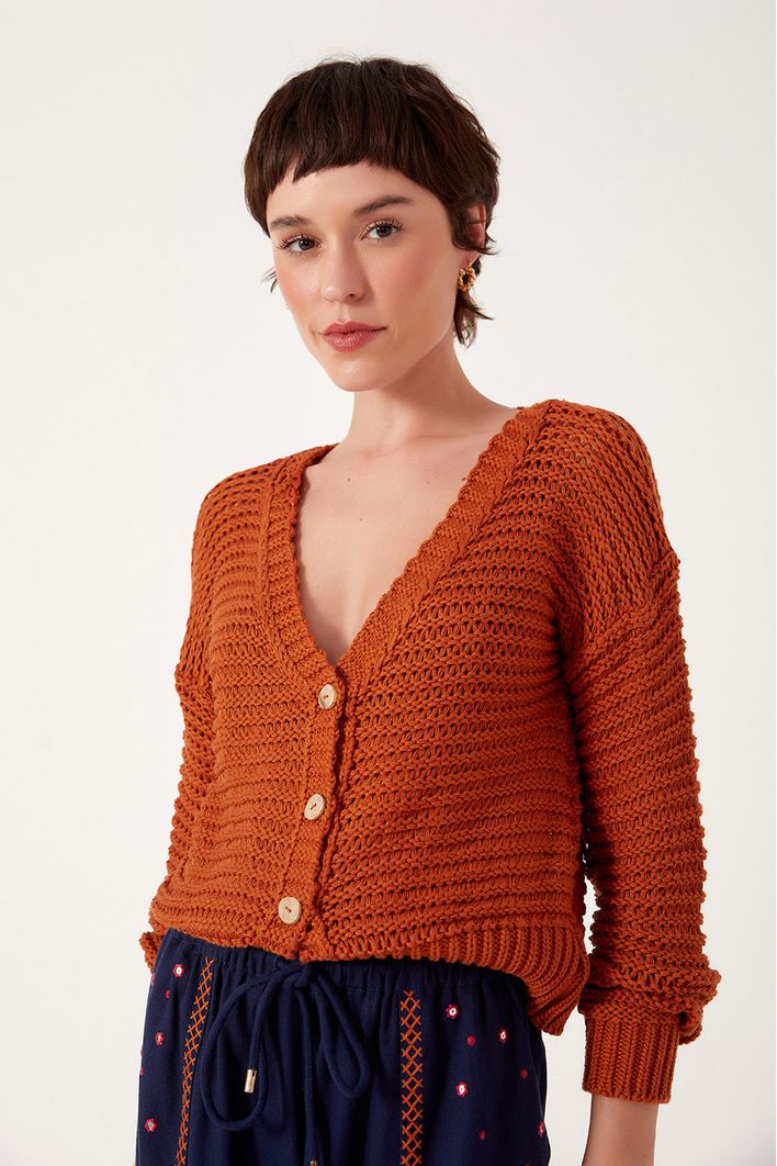 Casaco Tricot Manga Confort
