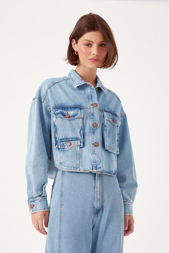 Jaqueta Jeans Bolsos