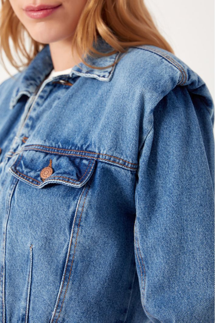 Jaqueta Jeans Ombro