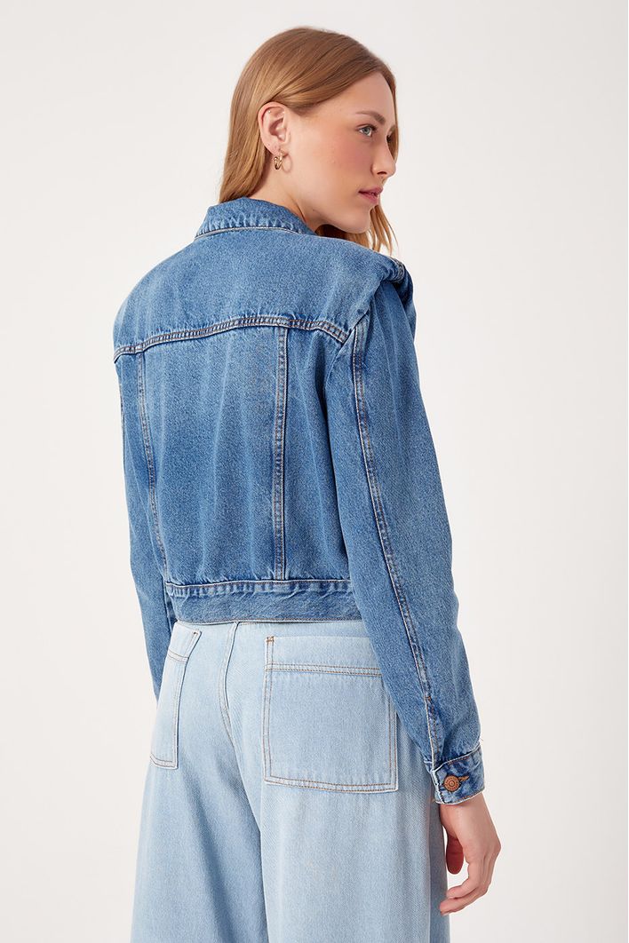 Jaqueta Jeans Ombro