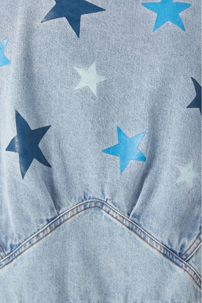 Jaqueta Jeans Detalhe Estrelinhas