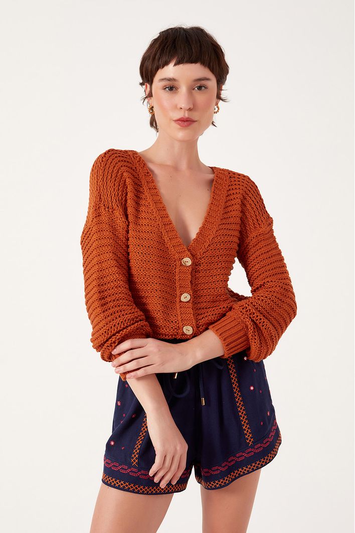 Casaco Tricot Manga Confort