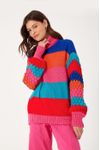 Casaco Tricot Listrado Colorido