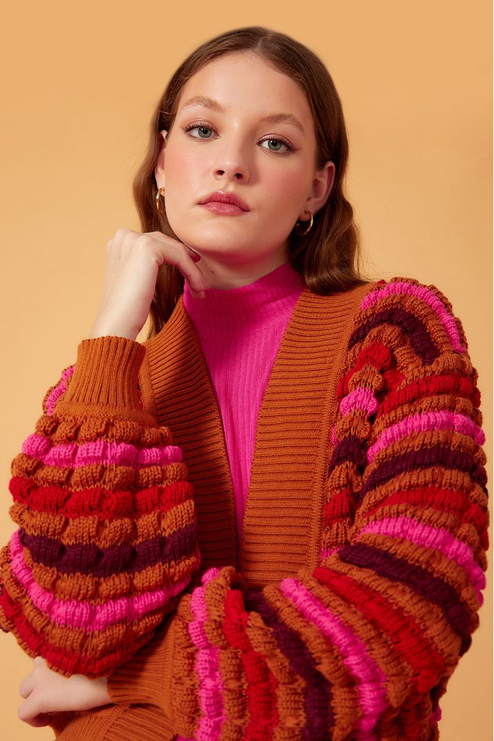 Casaco Tricot Listras