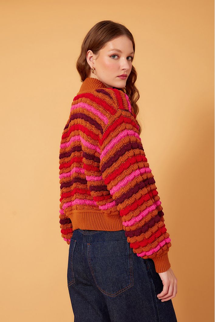 Casaco Tricot Listras