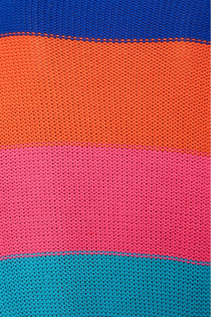 Casaco Tricot Listrado Colorido