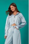 Jaqueta Jeans Bicolor
