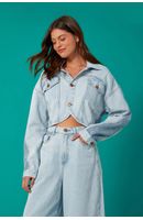 Jaqueta Jeans Bicolor