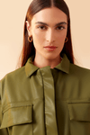 Jaqueta Cropped Malha Leather