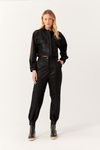 Jaqueta Cropped Malha Leather