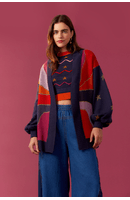 Casaco Tricot Jacquard Viajantes