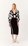 Casaco Tricot Mix Quadrado