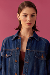 Jaqueta Jeans Detalhe Mix