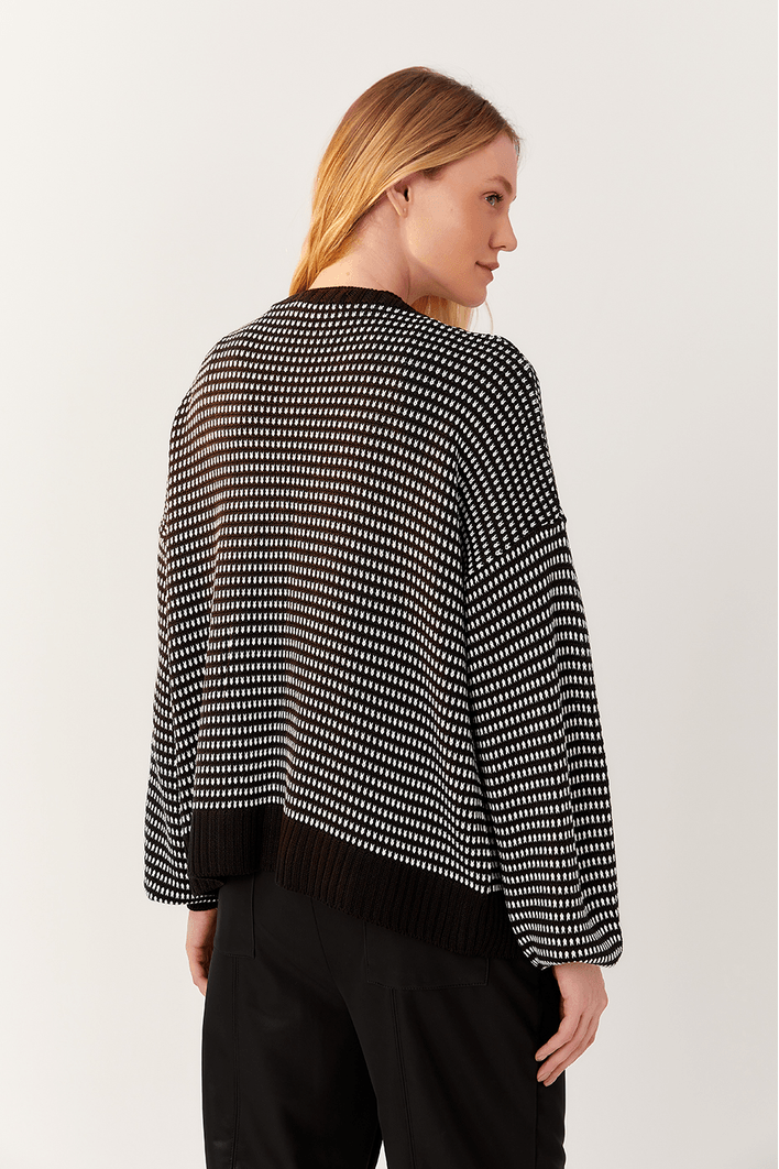 Casaco Tricot Quadradinhos