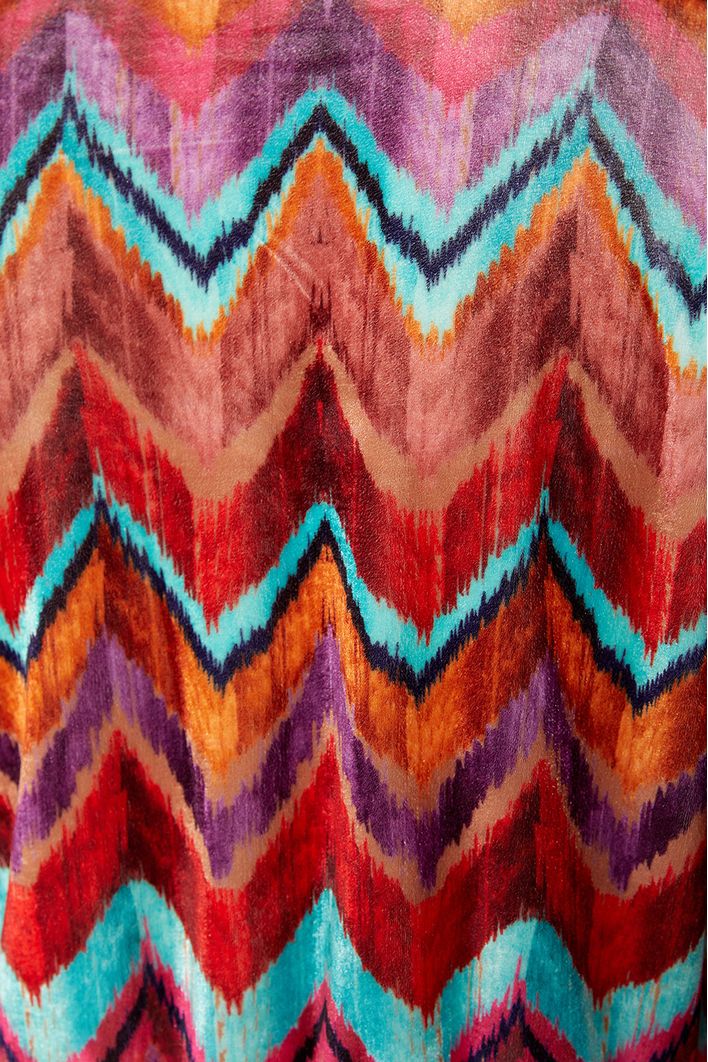 Macacão Veludo Estampa Ikat