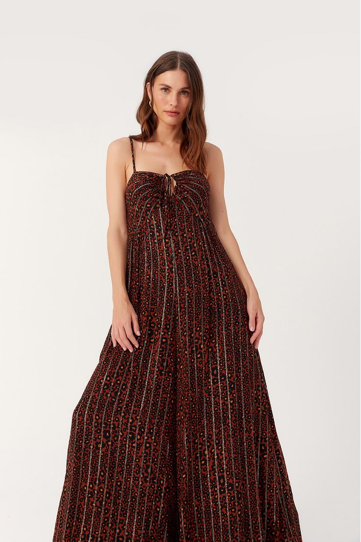 Macacão Lurex Estampa Nina