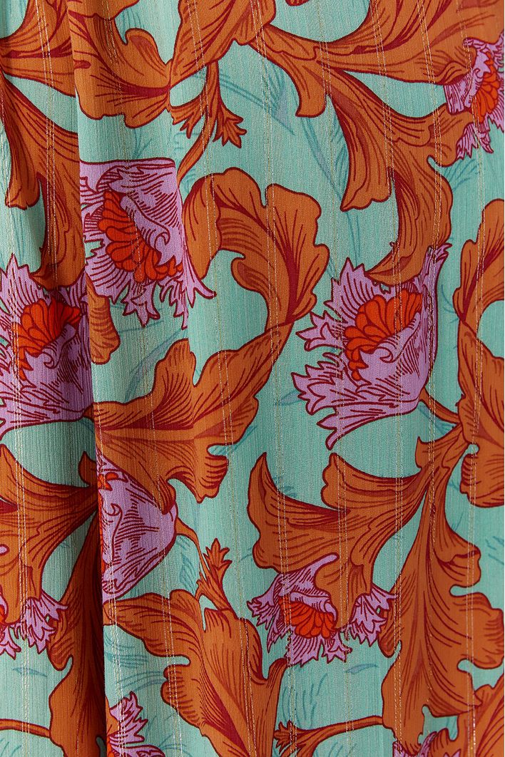 Macacão Lurex Estampa Art Nouveau