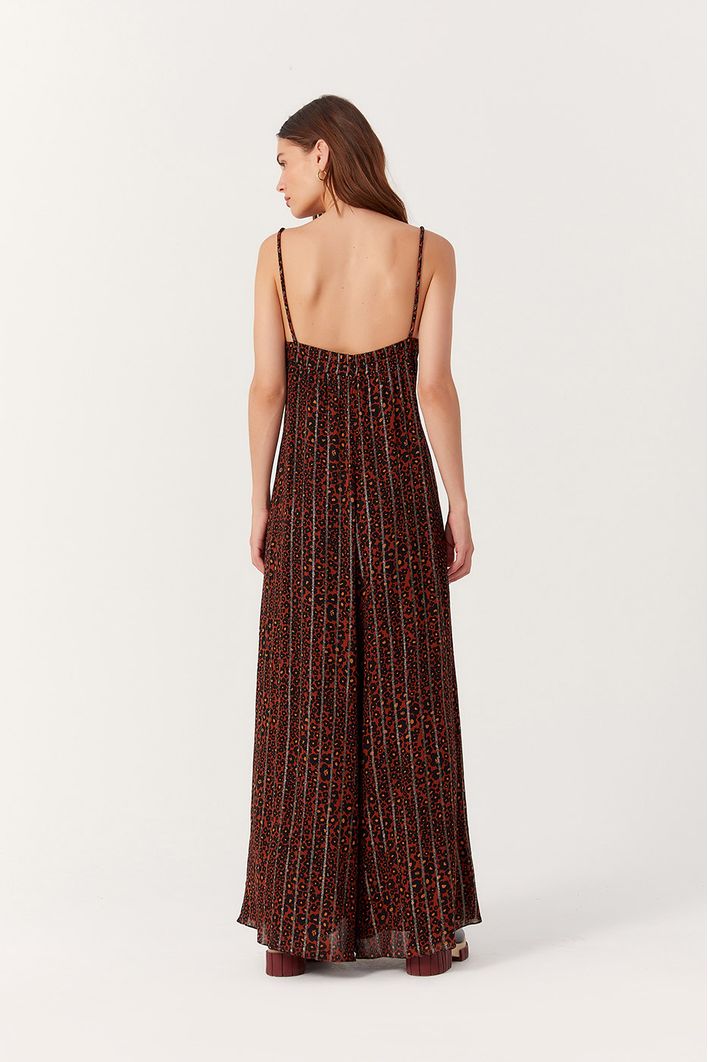 Macacão Lurex Estampa Nina