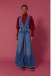 Jardineira Jeans Detalhe Zig Zag