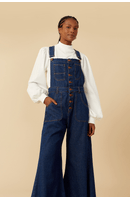 Jardineira Jeans Botões