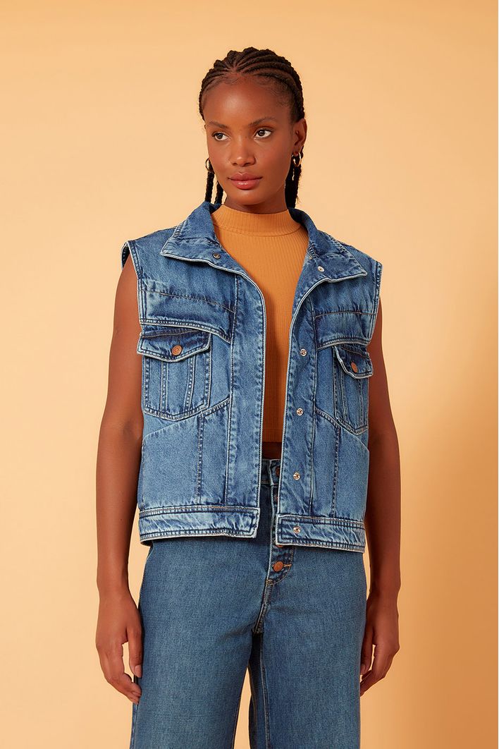 Colete Jeans Vintage
