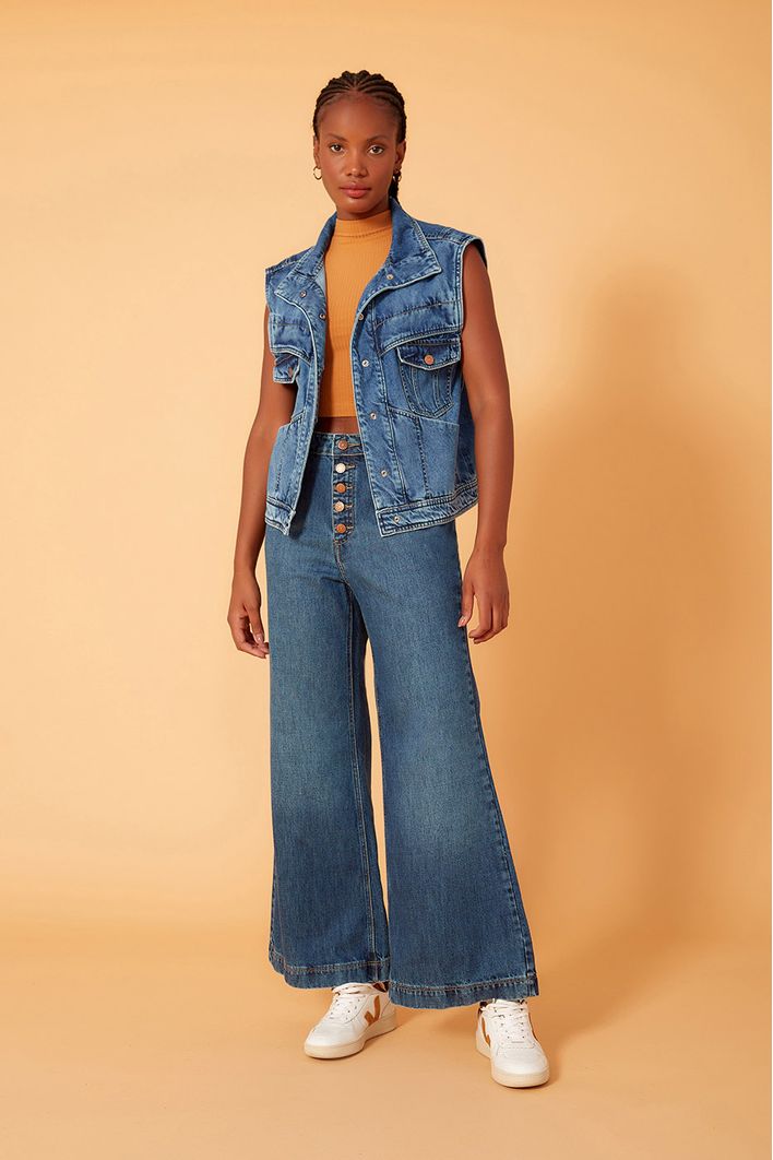 Colete Jeans Vintage