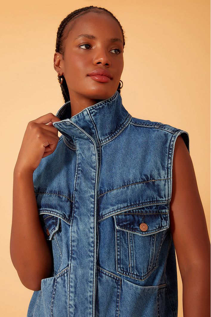 Colete Jeans Vintage