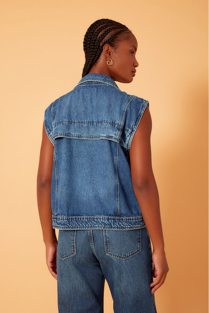 Colete Jeans Vintage