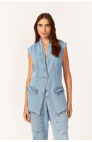 Colete Jeans Lapela