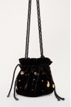 Bolsa Bucket Veludo Bordada