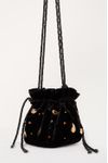 Bolsa Bucket Veludo Bordada