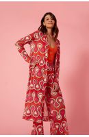 Cardigan Tule Estampa Paixão