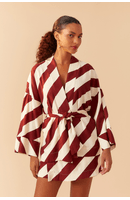 Kimono Linho Estampa Diagonal