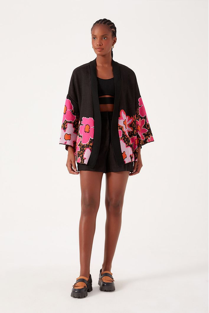 Kimono Tricot Jardim Selvagem