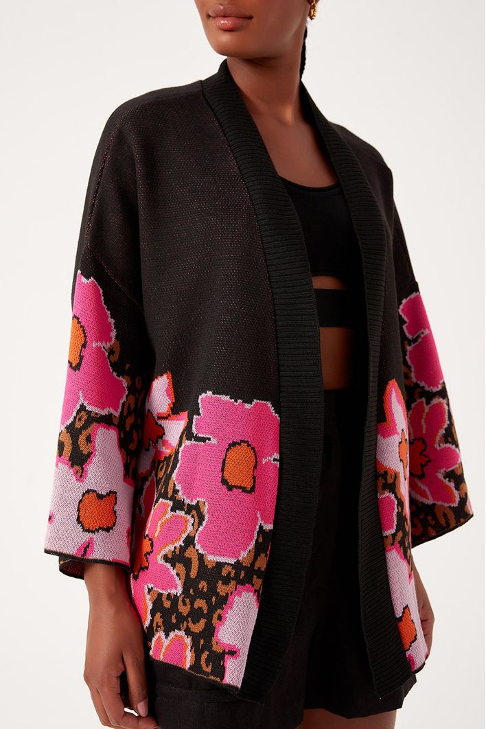 Kimono Tricot Jardim Selvagem