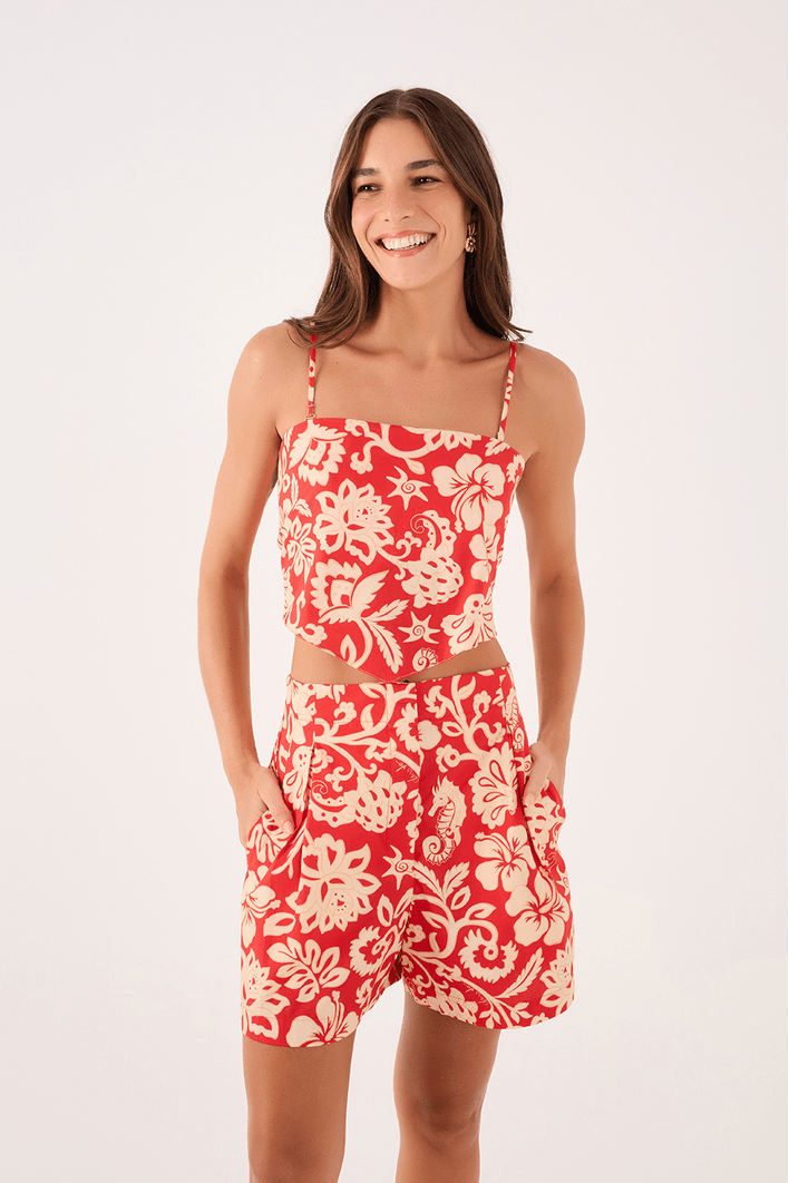 Blusa Lenço Estampa Veraneio