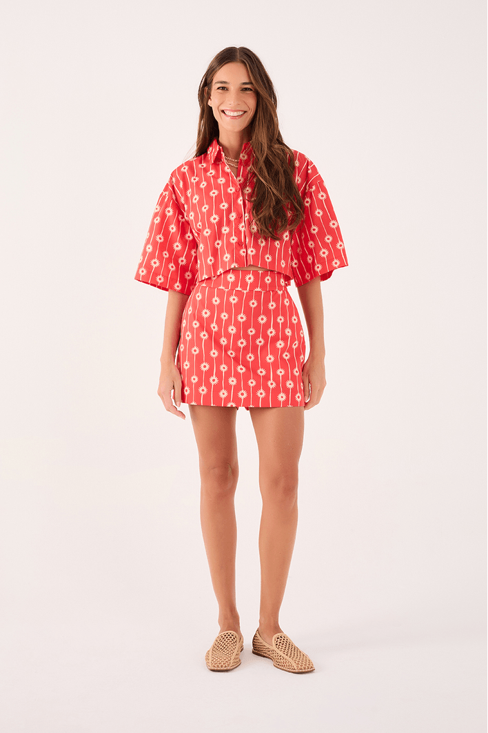 Camisa Cropped Estampa Bruma