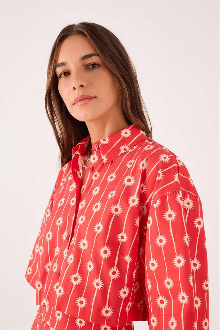 Camisa Cropped Estampa Bruma