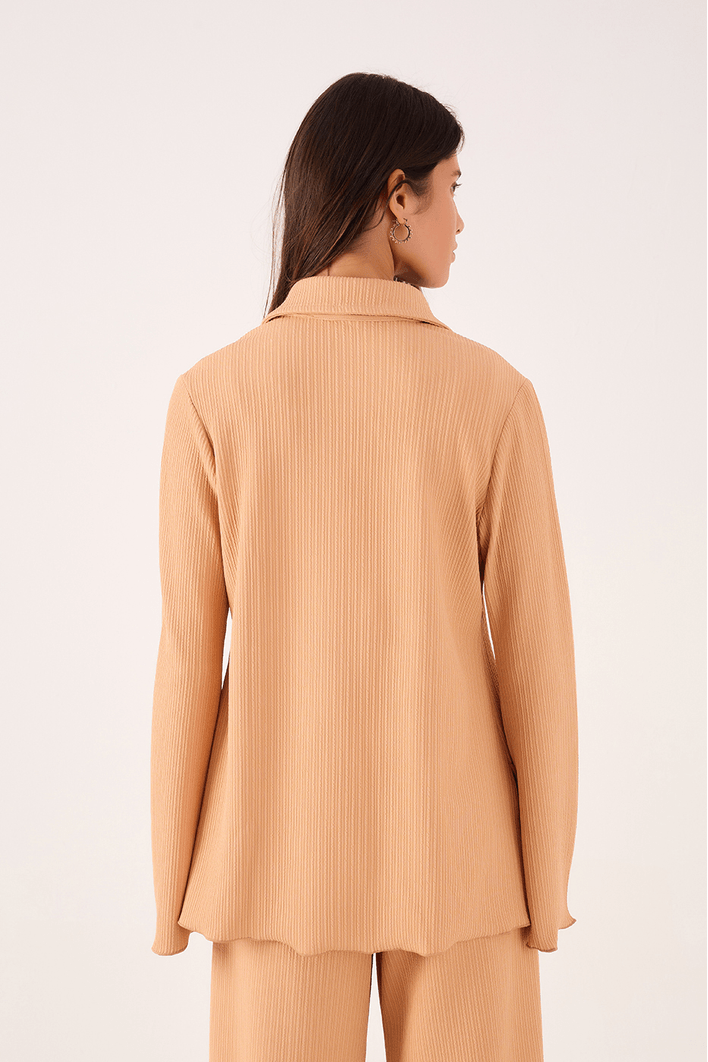 Camisa Ampla Malha Textura