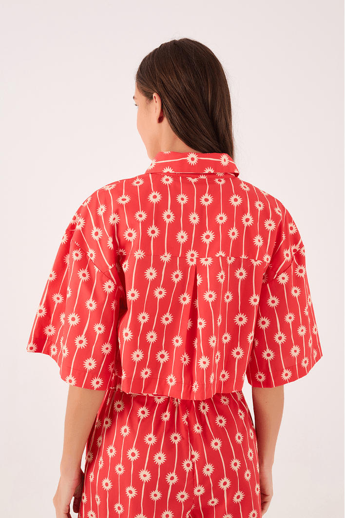 Camisa Cropped Estampa Bruma