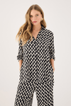 Camisa Crepe Estampa Litorânea