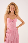 Top Cropped Bandana Listrado