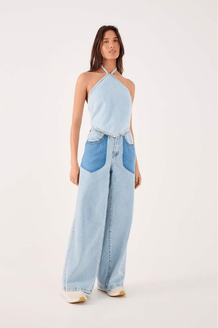 Blusa Jeans Frente Única