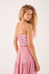 Top Cropped Bandana Listrado